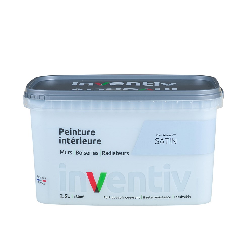 Peinture Murs Boiseries Radiateurs satin 2,5L Bleu marin 7 - INVENTIV