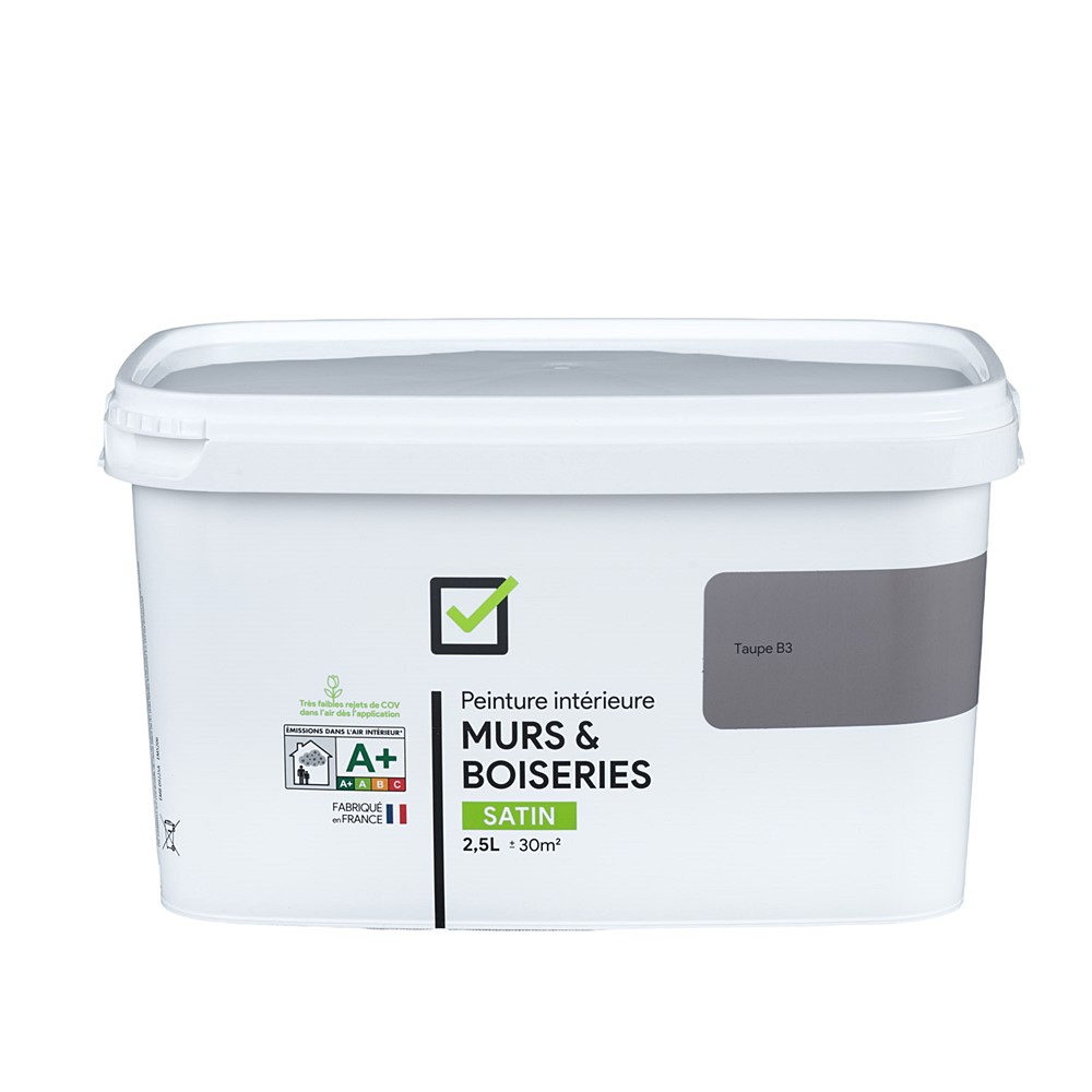 Peinture intérieure satin 2,5L Taupe B3