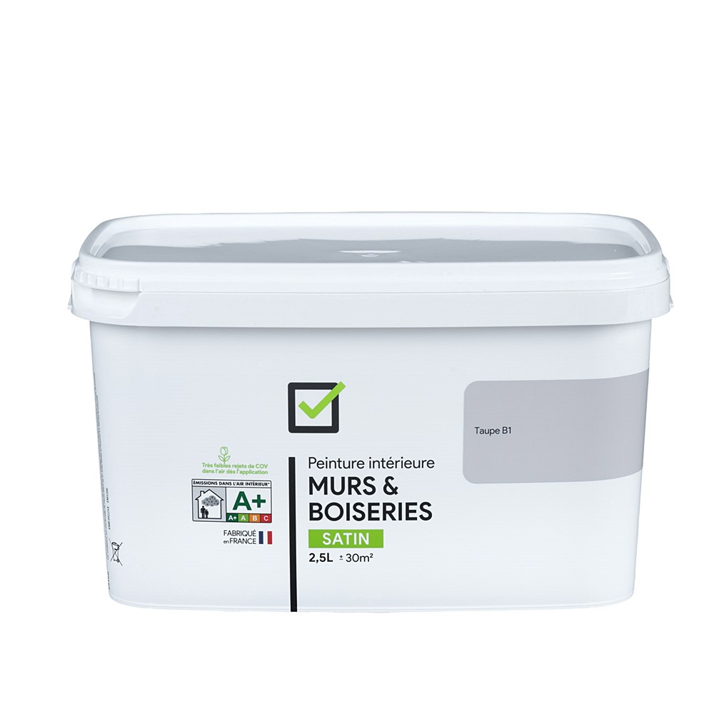 Peinture intérieure satin 2,5L Taupe B1