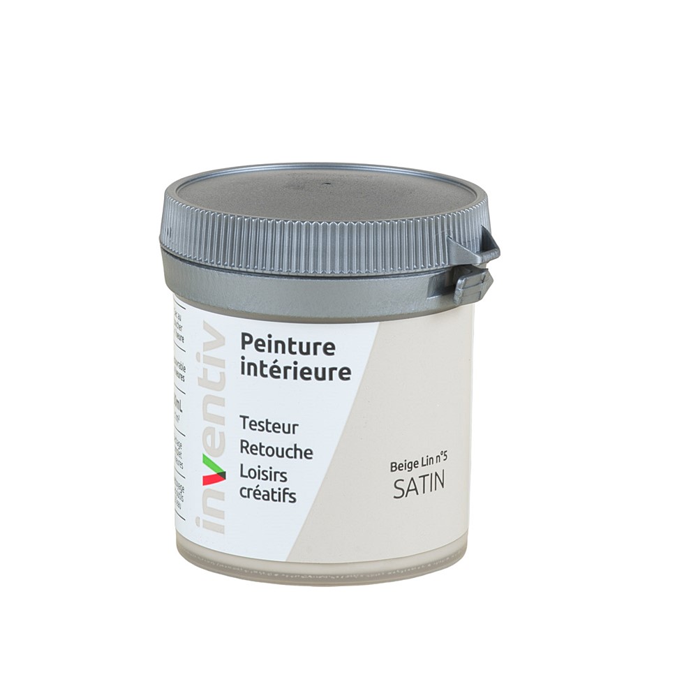 Testeur Peinture intérieure satin 0,08L beige lin 5 - INVENTIV