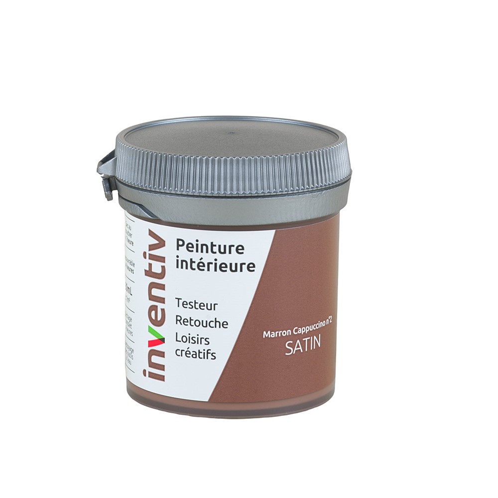 Testeur Peinture intérieure satin 0,08L Marron cappucino 2 - INVENTIV