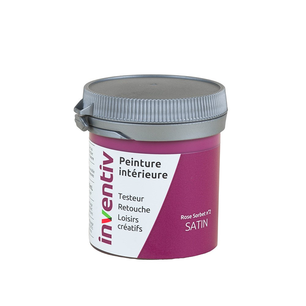 Testeur Peinture intérieure satin 0,08L rose sorbet 2 - INVENTIV