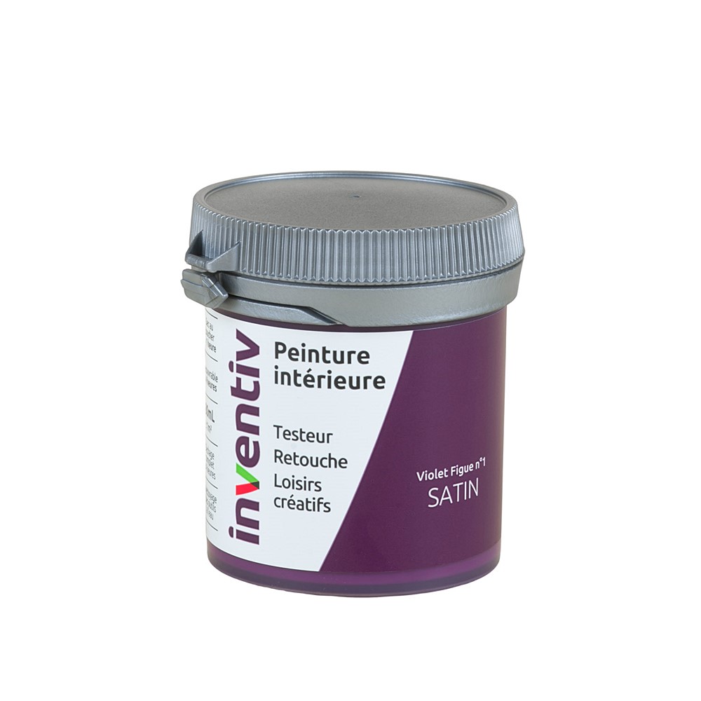 Testeur Peinture intérieure satin 0,08L violet figue 1 - INVENTIV