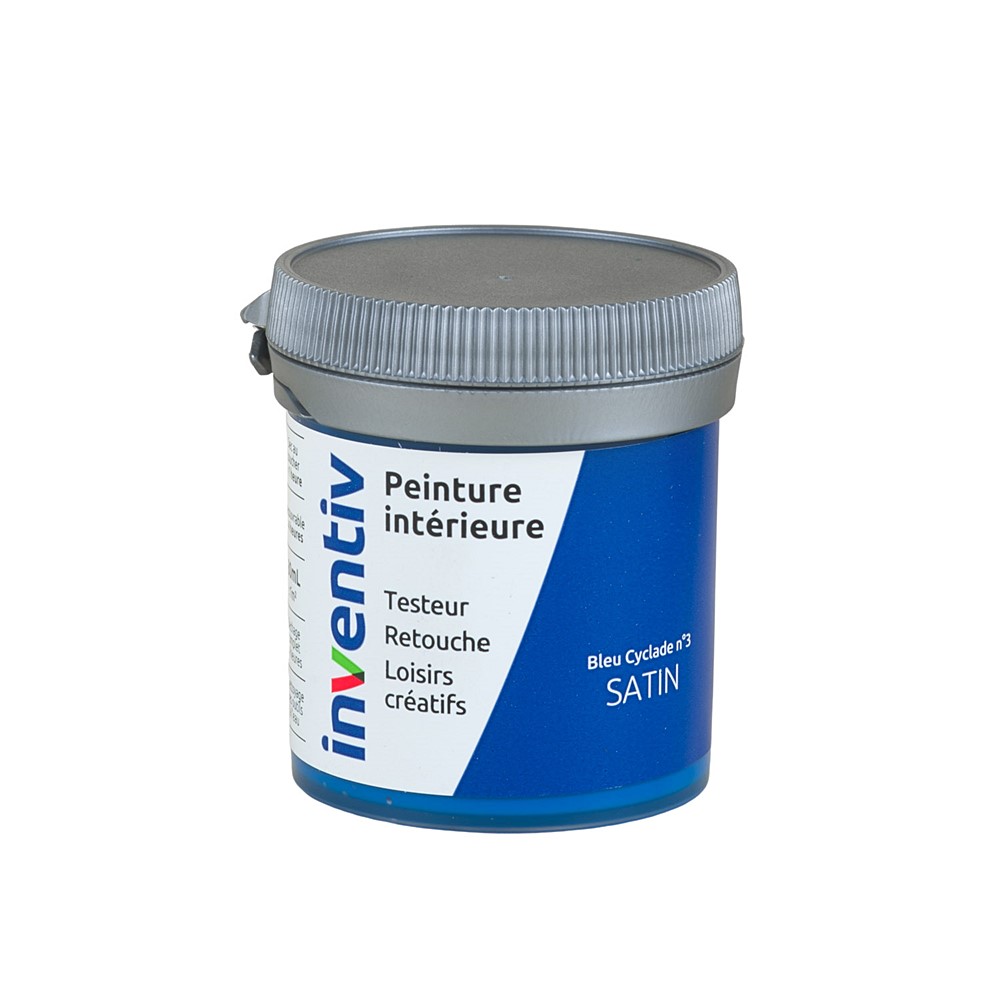 Testeur Peinture intérieure satin 0,08L bleu cyclade 3 - INVENTIV