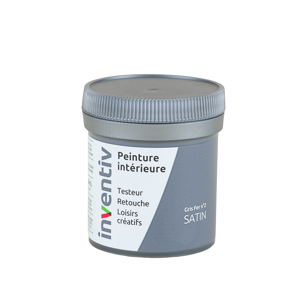 Testeur Peinture intérieure satin 0,08L gris fer 2 - INVENTIV