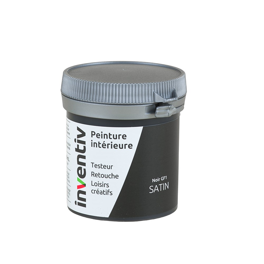 Testeur Peinture intérieure satin 0,08L noir GF1 - INVENTIV