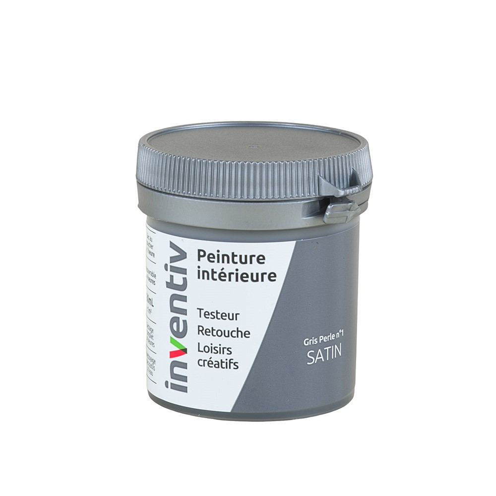 Testeur Peinture intérieure satin 0,08L gris perle 1 - INVENTIV