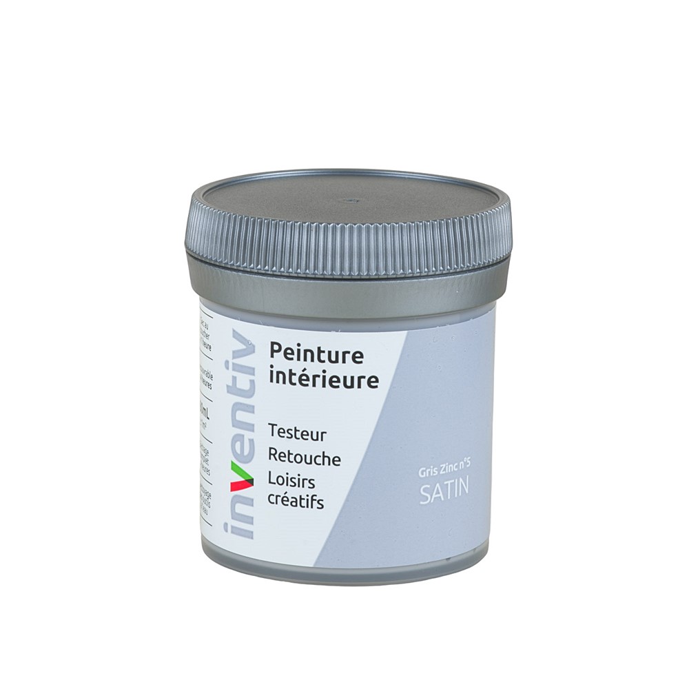 Testeur Peinture intérieure satin 0,08L gris zinc 5 - INVENTIV