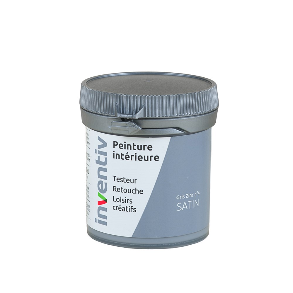 Testeur Peinture intérieure satin 0,08L gris zinc 4 - INVENTIV