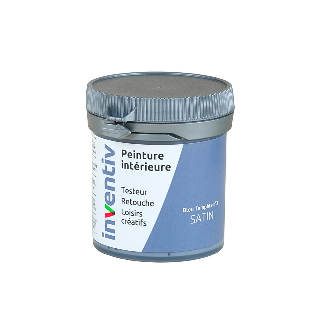 Testeur Peinture intérieure satin 0,08L bleu tempête 3 - INVENTIV