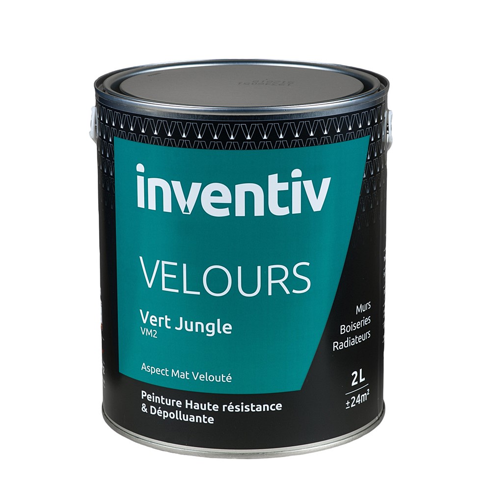 Peinture haute résistance & dépolluante Velours 2L Vert jungle VM2 - INVENTIV