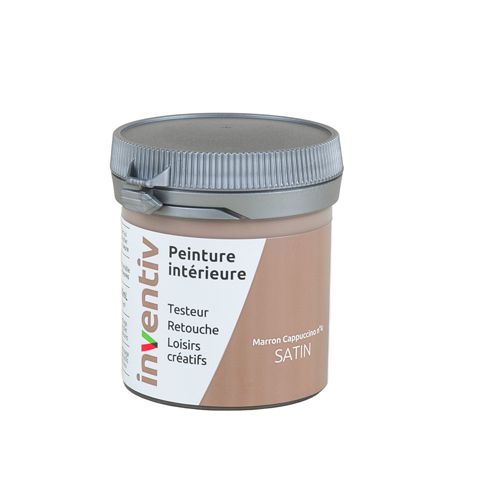 Testeur Peinture intérieure satin 0,08L Marron cappucino 4 - INVENTIV