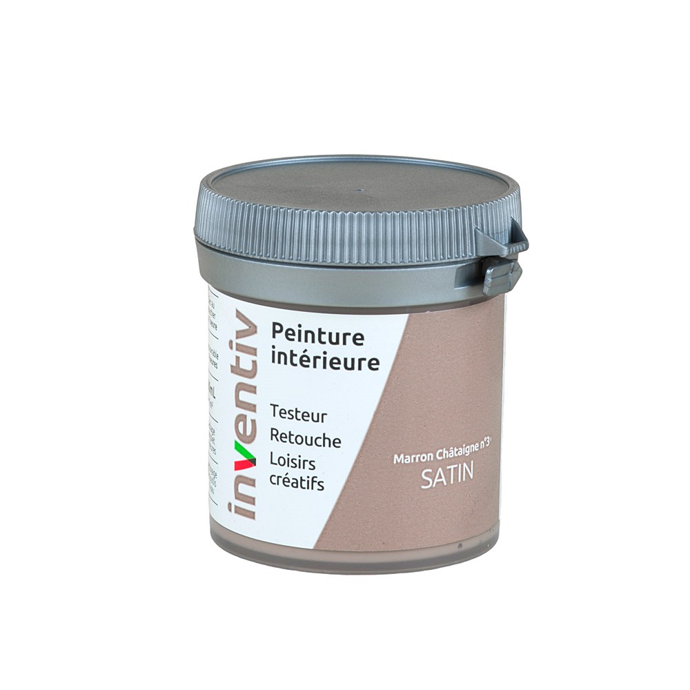 Testeur Peinture intérieure satin 0,08L Marron chataigne 3 - INVENTIV