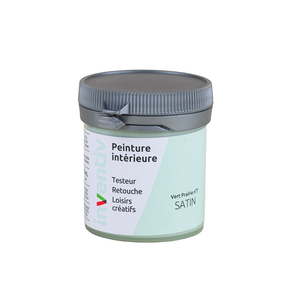 Testeur Peinture intérieure satin 0,08L vert prairie 7 - INVENTIV