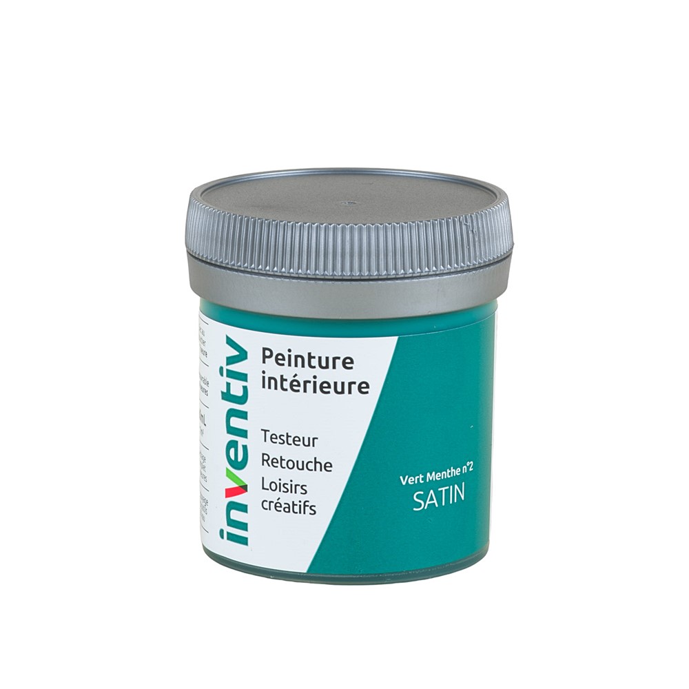 Testeur Peinture intérieure satin 0,08L vert menthe 2 - INVENTIV