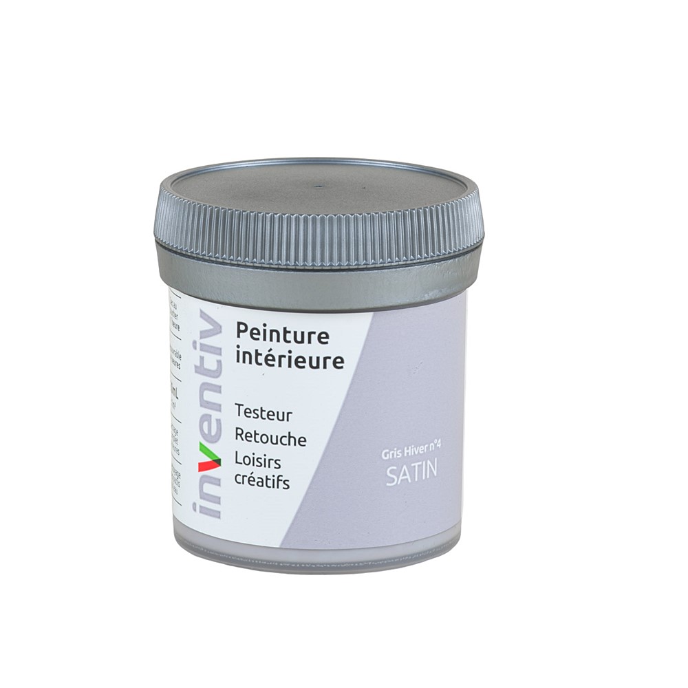 Testeur Peinture intérieure satin 0,08L gris hiver 4 - INVENTIV