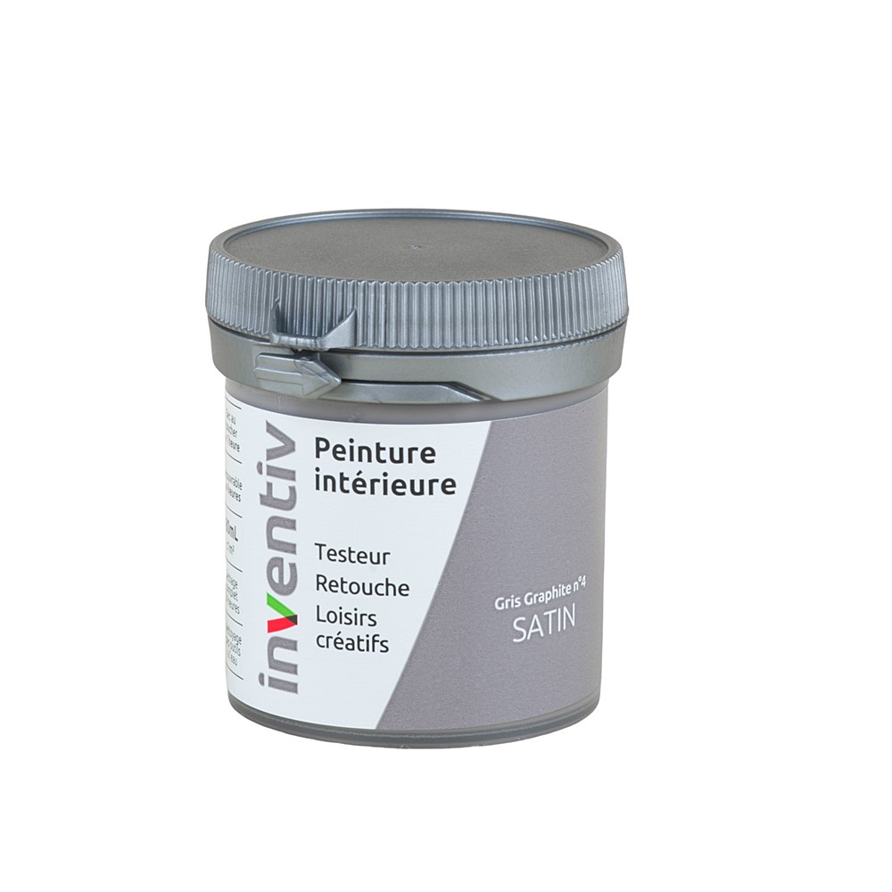 Testeur Peinture intérieure satin 0,08L gris graphite 4 - INVENTIV