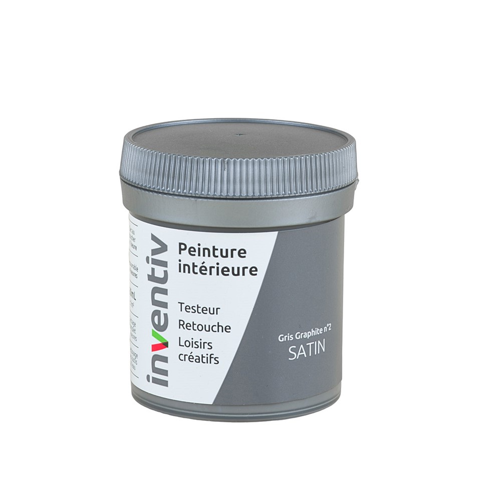 Testeur Peinture intérieure satin 0,08L gris graphite 2 - INVENTIV