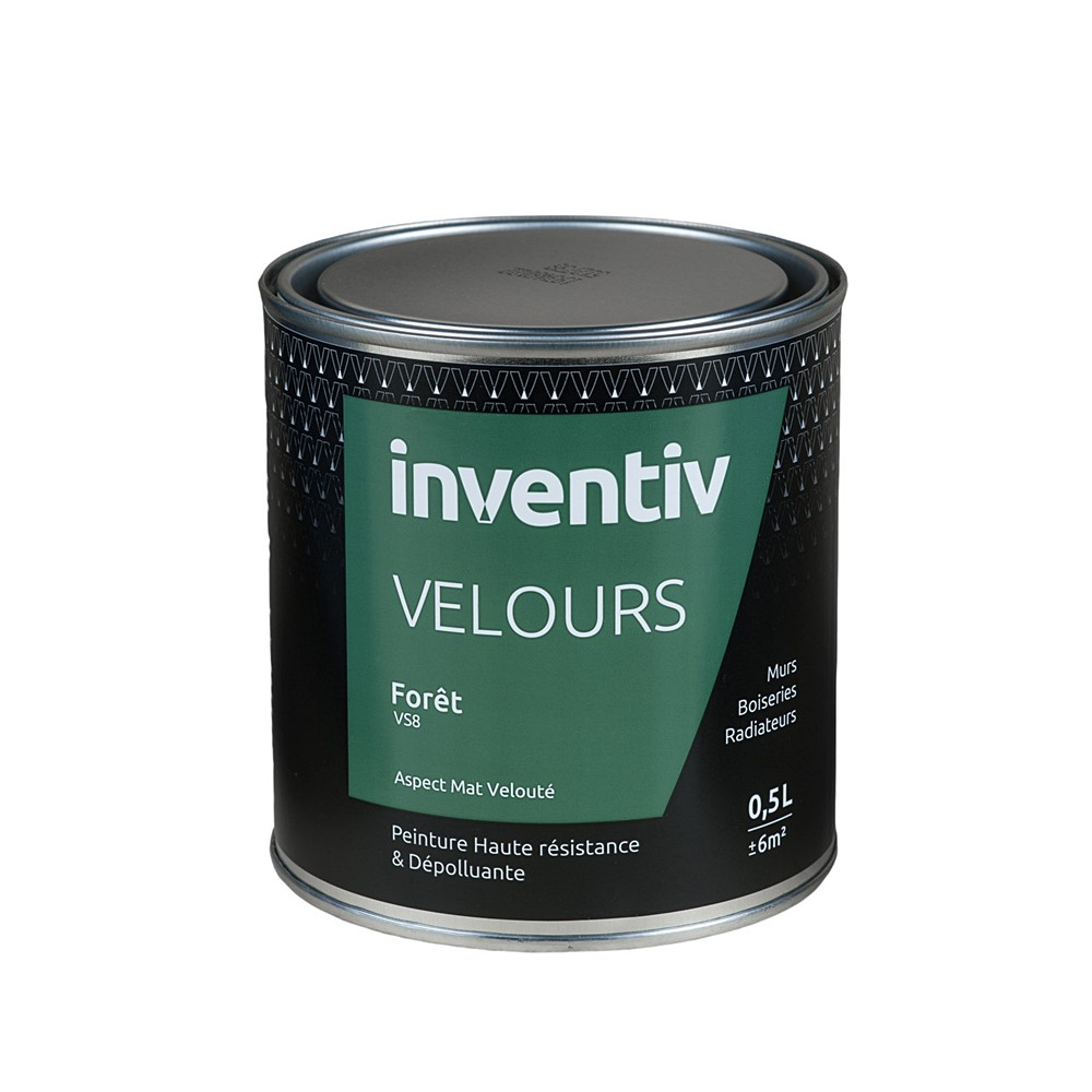 Peinture haute résistance & dépolluante Velours 0,5L Foret VS8 - INVENTIV