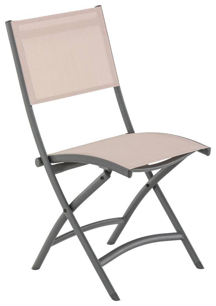 Chaise pliante aluminium Pop lin 46x60xH.89cm - INVENTIV