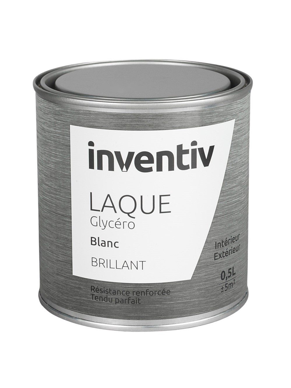 Peinture Laque Glycéro Blanc Brillant 0,5L - INVENTIV