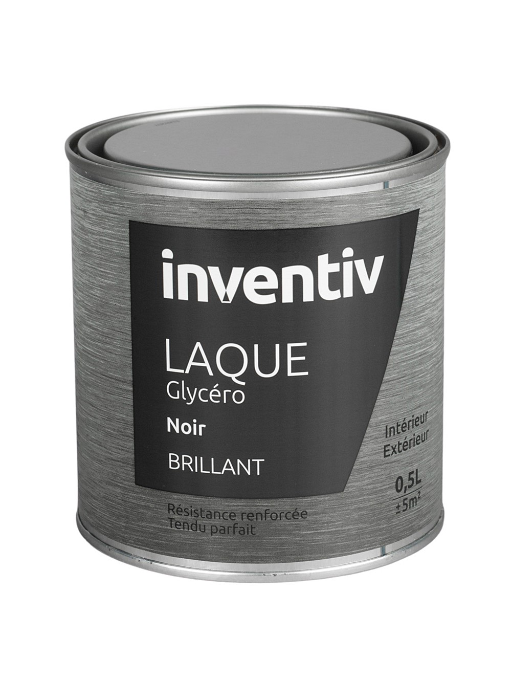 Peinture Laque Glycéro Noir Brillant 0,5L - INVENTIV