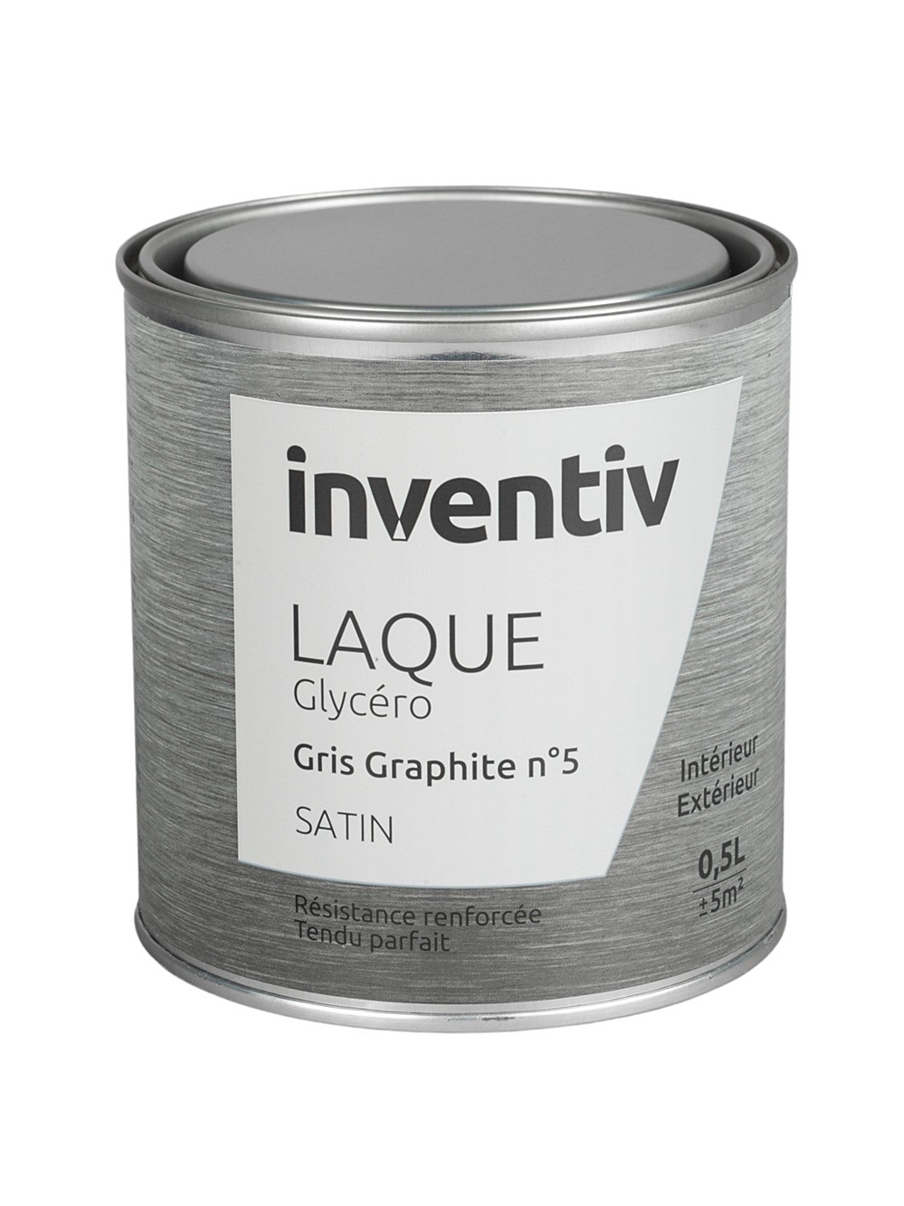 Peinture Laque Glycéro Gris graphite n°5 Satin 2L - INVENTIV