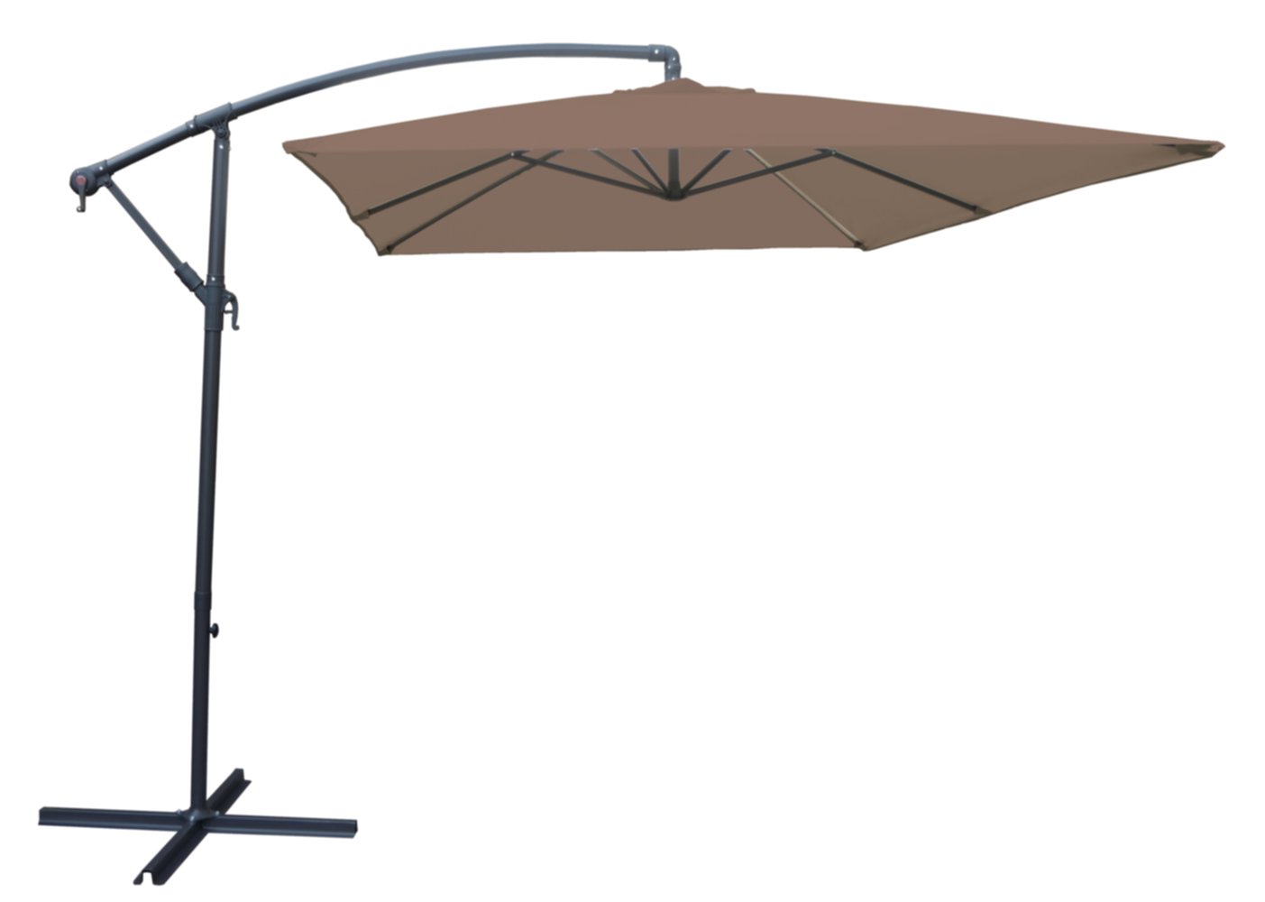 Parasol deporté Alto 3x2m taupe - INVENTIV