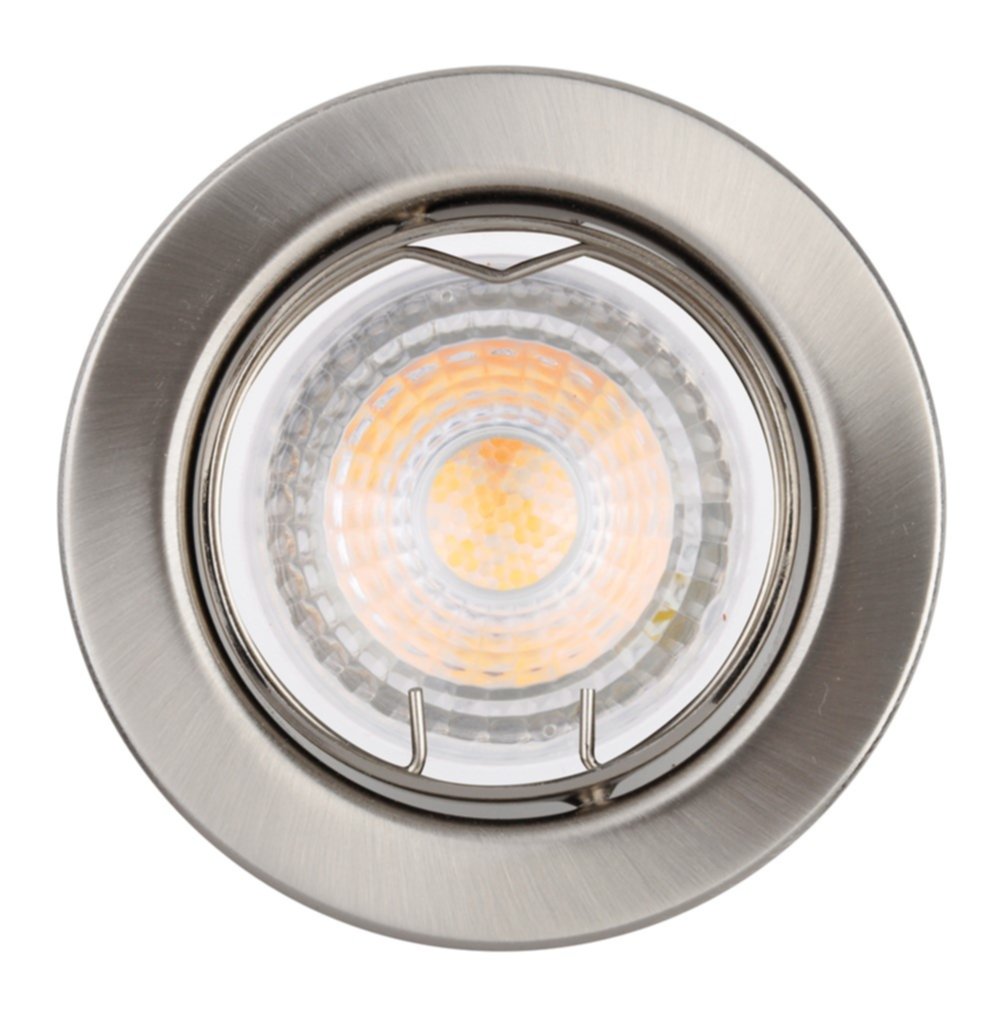 3 Spots LED à encastrer Orien 5,5W 350lm 2700K Nickel brossé - INVENTIV