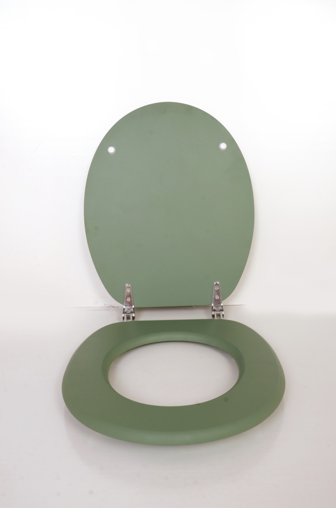 Abattant WC en bois MDF Stram Frein de chute Déclipsable Gris - INVENTIV -  le Club