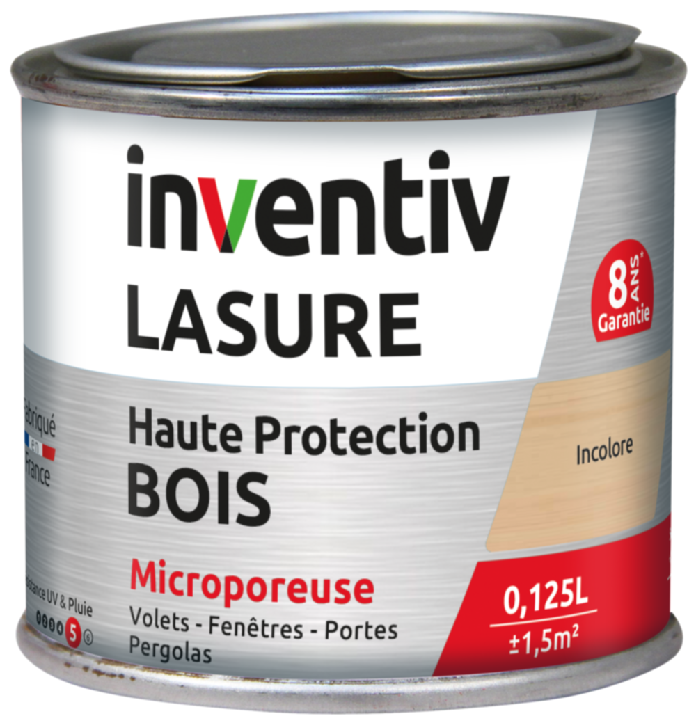 Lasure 8 ans chêne clair 0,125 L - INVENTIV