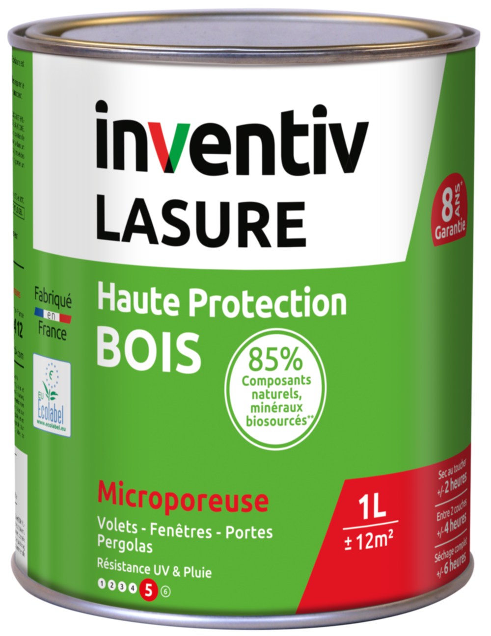 Lasure Bio 8 ans Chêne Moyen 1L - INVENTIV