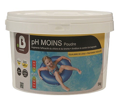 Poudre pH moins traitement piscine 5kg - B HOME