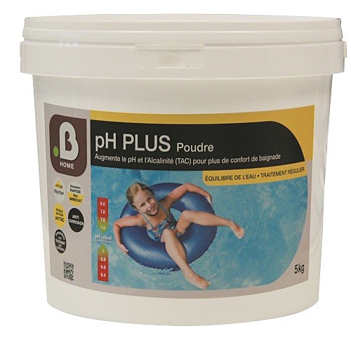 Poudre pH plus traitement piscine 5kg - B HOME