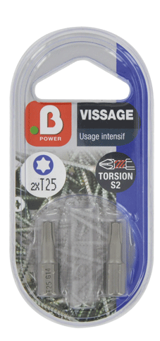 embouts de vissage l 25mm torsion t10 - B POWER