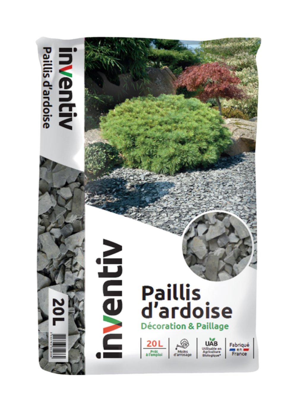 Paillis d'ardoise calibre 10/40mm 20L - INVENTIV