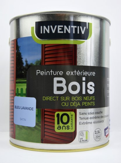 Peinture bois blanc brillant 6 ans 2,5 L - INVENTIV