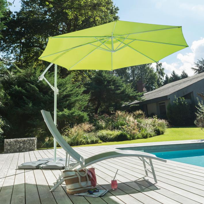 Parasol déporté Alto Ø3m vert anis - INVENTIV