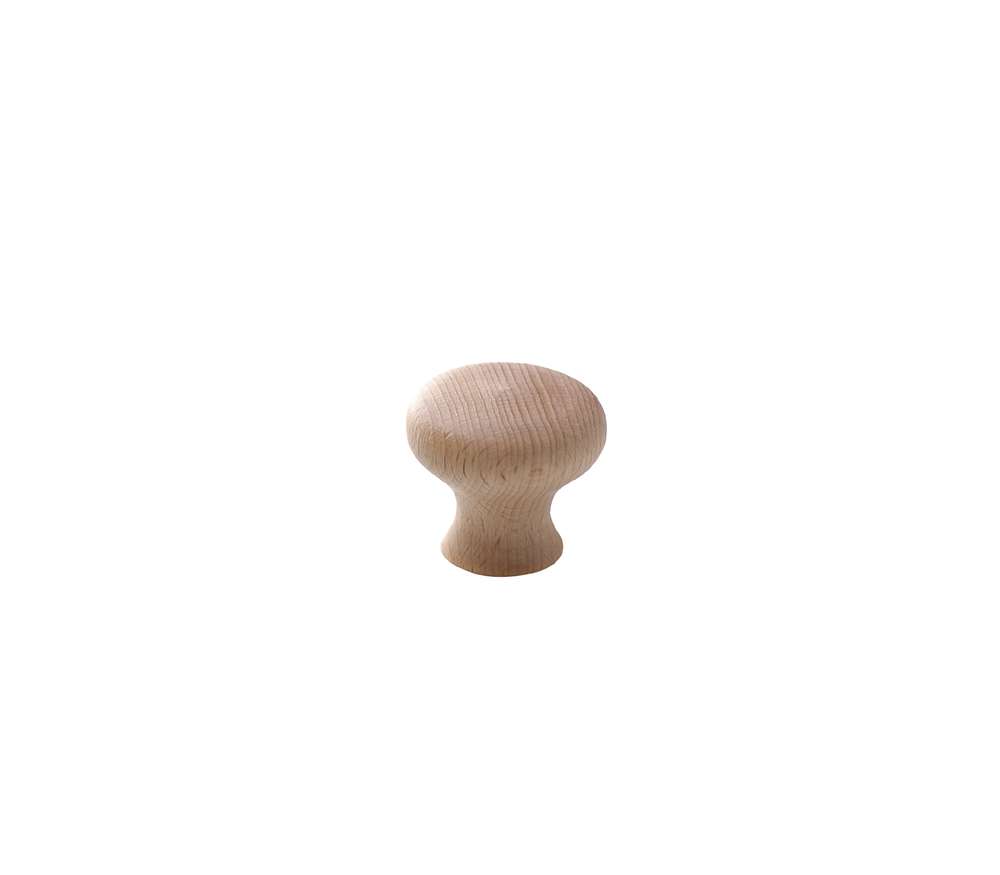 Set de 4 boutons de meuble bois brut Ø32 mm - 1ER