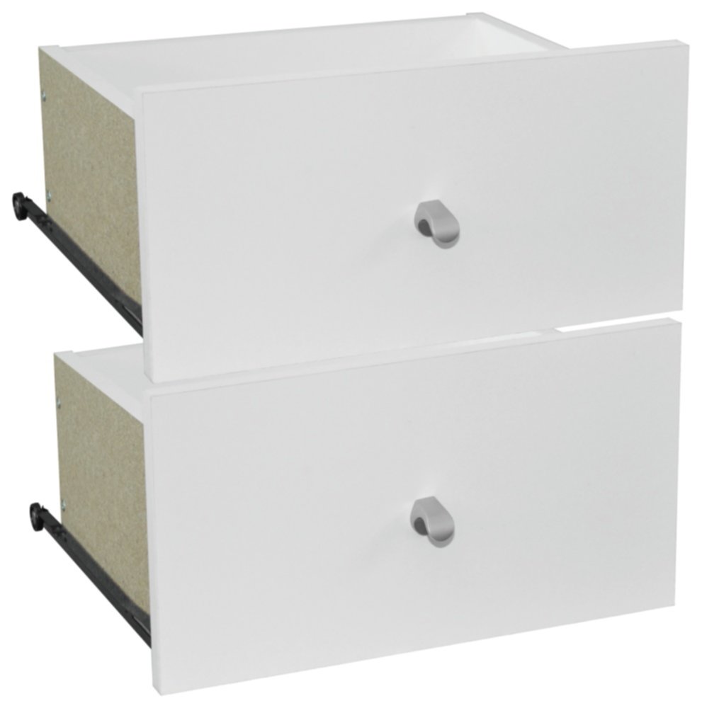 2 tiroirs pour étagère modulable 29,5x31x31,4cm blanc – ALSAKAZ