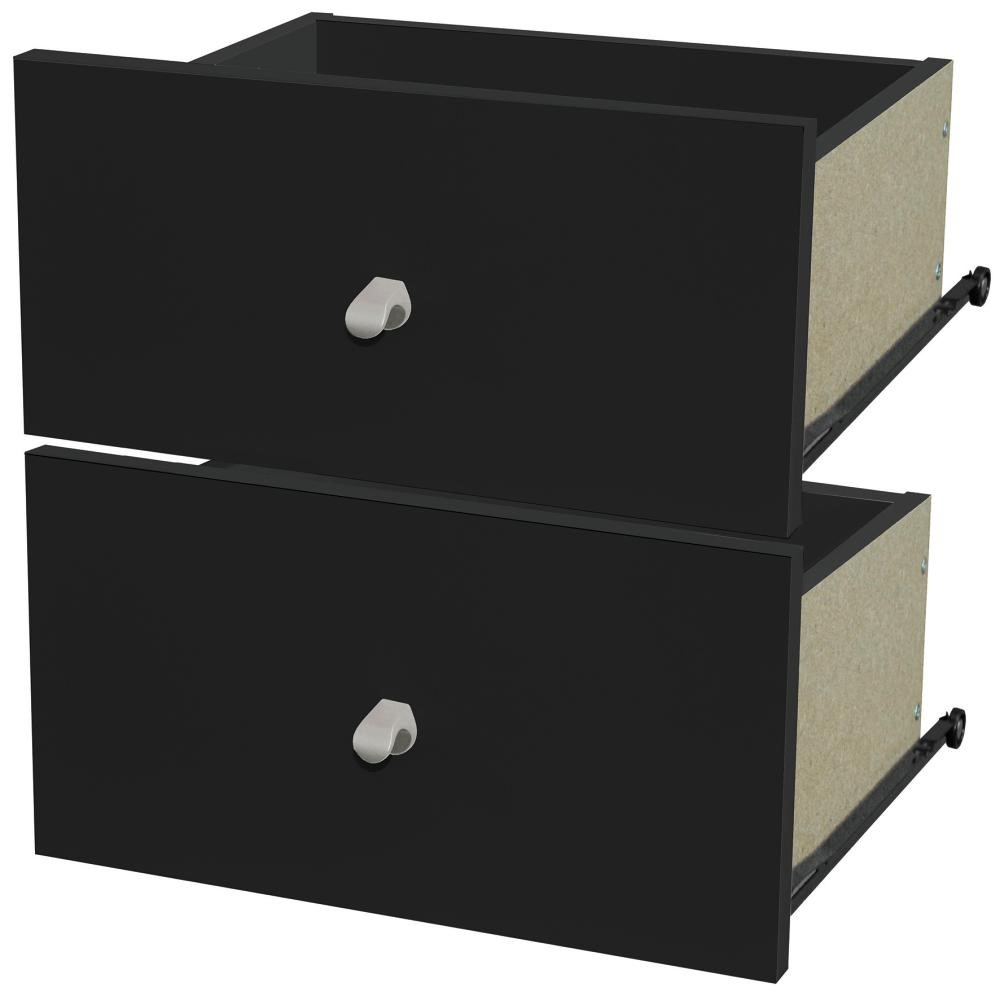 2 tiroirs pour concept modulable 30x31x31cm Noir - ALSAKAZ