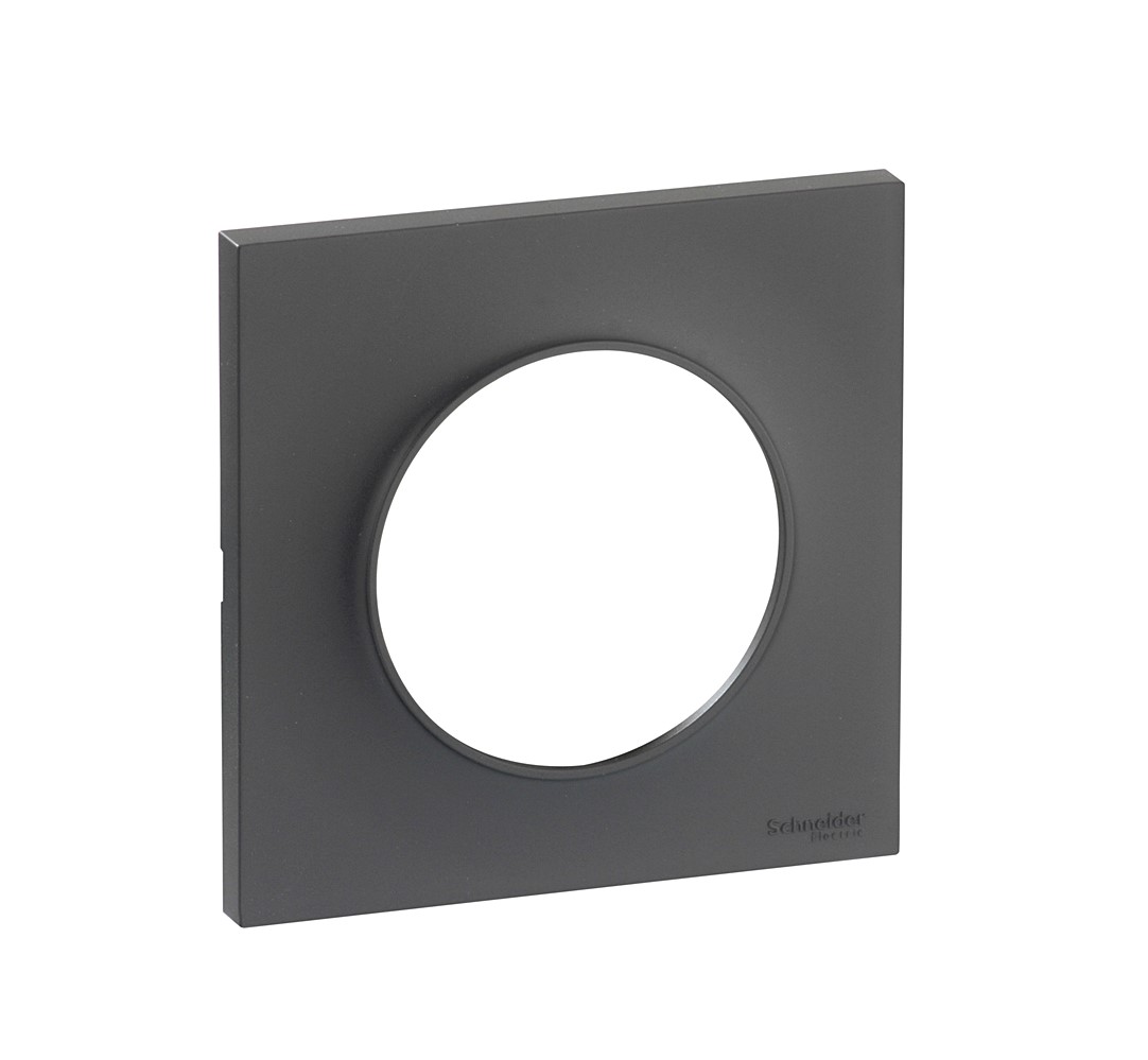 Plaque 1 poste anthracite - Odace Styl - SCHNEIDER