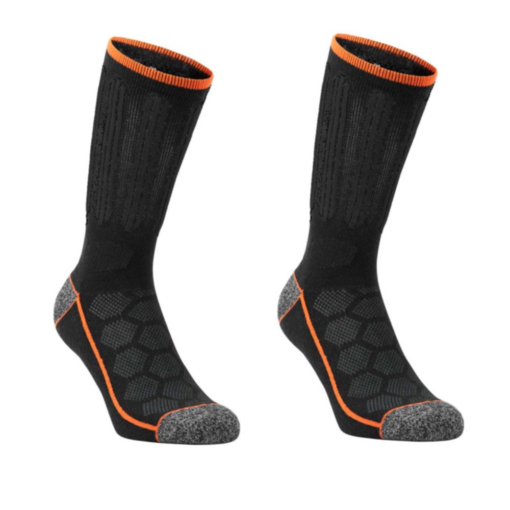 2 Paires de Chaussettes de Travail 39-42 noir - BLACK+DECKER