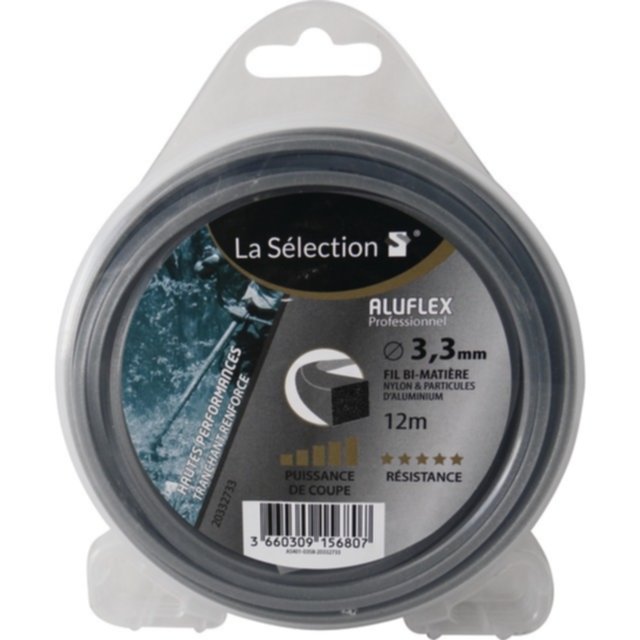 Fil carré aluflex 3.3 mm - 12 m - LA SELECTION S