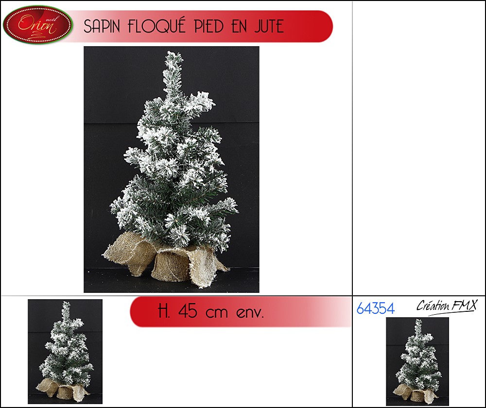 Sapin vert floque 45cm