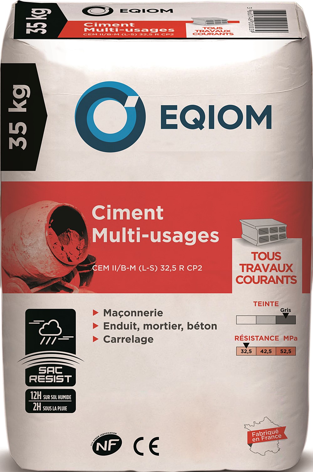 Ciment Multi-usages CEM II 32,5R CE NF 35kg