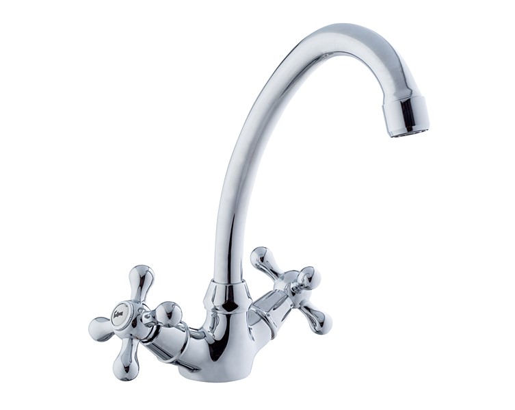 Mélangeur lavabo chromé style rétro H. 226 mm - ESSEBAGNO