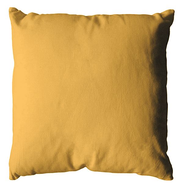 Coussin coton 40 x 40 cm moutarde