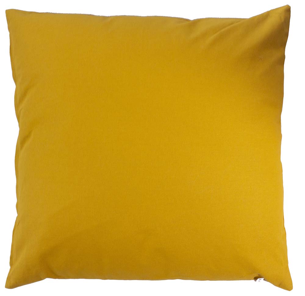 Coussin déhoussable 60x60cm coloris moutarde