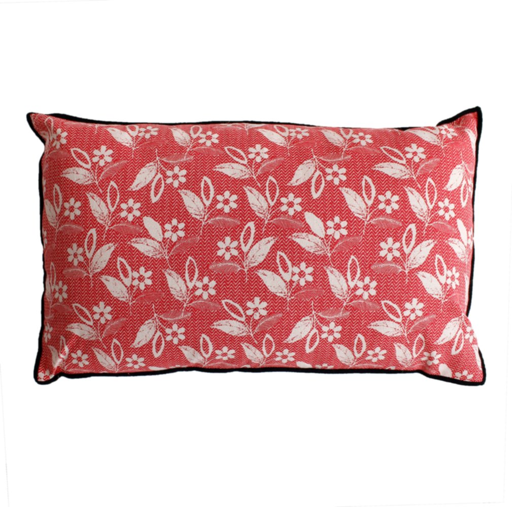 Coussin déhoussable Gypsy 50 x 30 cm pivoine - DECOSTARS